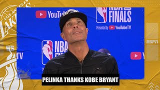 Lakers GM Rob Pelinka thanks Kobe Bryant after winning the NBA title | 2020 NBA