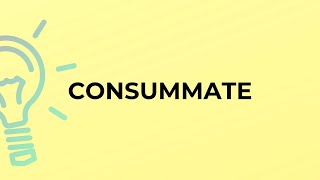 What is the meaning of the word CONSUMMATE?