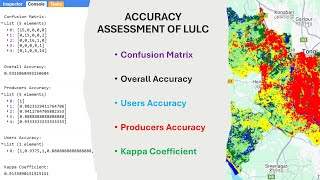 Google Earth Engine Tutorial 13: Accuracy Assessment (Overall, Users, Producers, Kappa Coefficient)