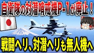 自衛隊の対潜哨戒機P-1が廃止！！戦闘ヘリ、対戦ヘリも...