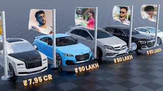 Indian Youtuber Car Collection 2025 ► 3D Comparison