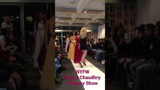 Walking the runway New York Fashion Week wearing the gorgeous Saima Chaudhry jewelry designs