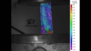 Digital Image Correlation(DIC): Beechwood sample with diagonal edge grain under compression loading.