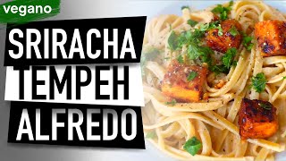 FÁCIL VEGANAS SRIRACHA TEMPEH ALFREDO PASTA RECETAS | cocina en cuarentena