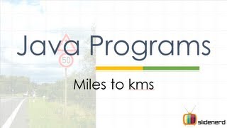 15 Java Program Miles to kilometers |