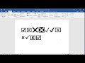 insert different types of check mark and cross mark in word tick or cross mark in word