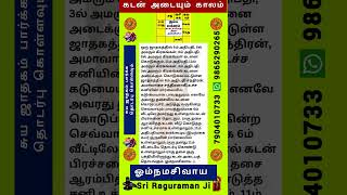 கடன் எப்போது அடையும்? #sriraguramanji #jothidam #astrology #shorts