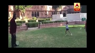 Sanjay Dutt shares video of playing badminton with his children