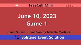 FreeCell Mini Game #1 | June 10, 2023 Event | Easy