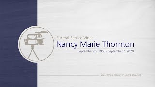 Nancy Marie Thornton Funeral Service