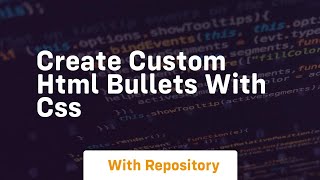 Create custom html bullets with css