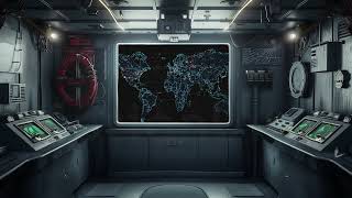 Submarine Command Center, War Room Map, Global Strike Console, Military Room