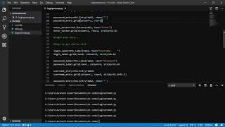 Code for User login with Tkinter python part 1
