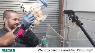 NETZSCH Belgium - Hopper mounted BO pump test with Nuggets