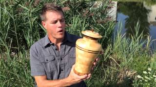 Peace Wooden Cremation Urn