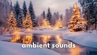 ✨ Relax with Ambient Music, Snow \u0026 Forest Sounds ✨ Christmas Ambience