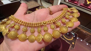 Tanishq 22k Latest Necklace Set Designs with Price/Necklace Starting ￼@18gram/Mala/Bangalore/Imdeeya