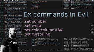 Using :set command in Emacs Evil mode