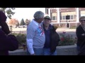 hall county supervisor descends from courthouse roof