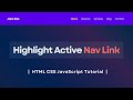 Create an Active Navigation Link on Scroll Using HTML, CSS, and JavaScript | Navbar Active Class