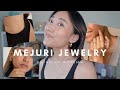 MEJURI jewelry collection & review: diamond necklace, chunky large hoops, 14k gold rings