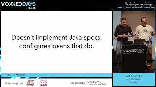 [VDTRIESTE22] Spring For Architects - Conference by Nate Schutta and Jakub Pilimon