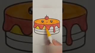 How to Draw and Color a cake drawing #shorts #trending #viral #drawingforbiginners #kids #art