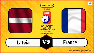 Latvia vs France | IIHF World Championship 2024 | Ice Hockey Live | Latvija Francija Hokejs