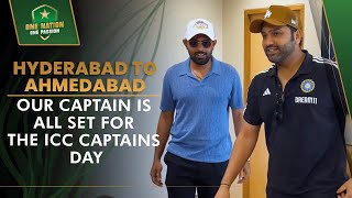 Hyderabad ✈️ Ahmedabad | Our captain is all set for the ICC Captains’ Day ©️ | PCB | MA2A