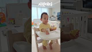 아기가 빠빠이 처음 하는데 목소리가 너무 이쁨 ㅋㅋㅋ