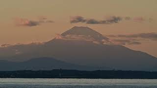 2024年12月9日、鋸南町大六海岸からの夕陽