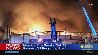 Massive Fire At Passaic, NJ Recycling Plant