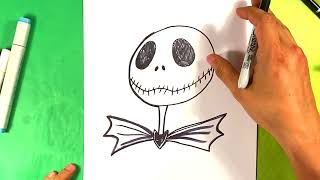 EASY How to Draw JACK SKELLINGTON