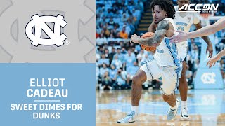 UNC PG Elliot Cadeau Sets Up 6 Dunks