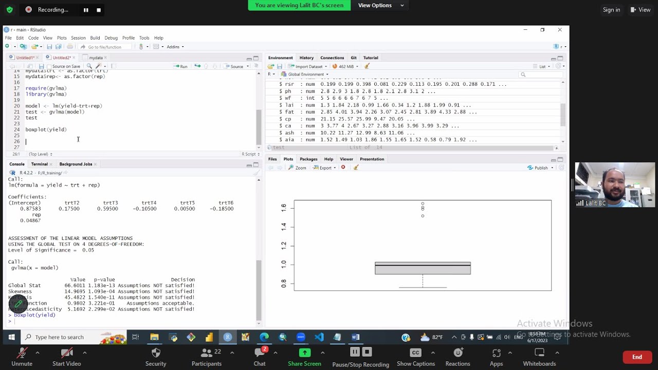 Day 02 One Factorial Data Analysis In Rstudio Youtube