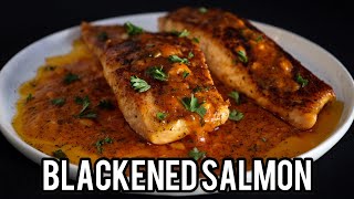 BLACKENED SALMON AND A CREAMY CAJUN SAUCE | HOW TO MAKE SALMON| SALMON RECIPE