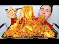 THE BEST CHEESY SPICY FIRE NOODLES I'VE EVER MADE • Mukbang & Recipe