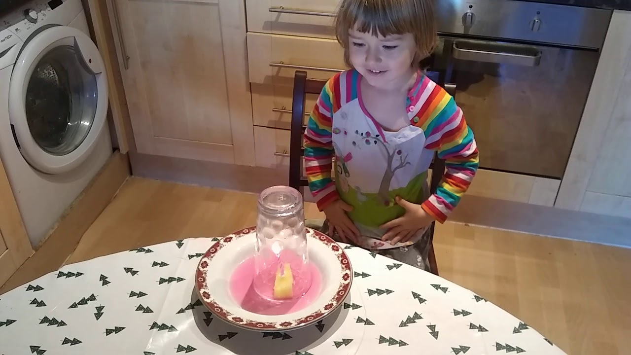 Candle Under Glass Experiment - YouTube