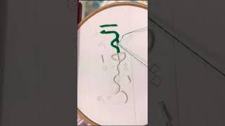 Arabic letters calliography|hand embroidery stitch design |#trending #shorts #allah