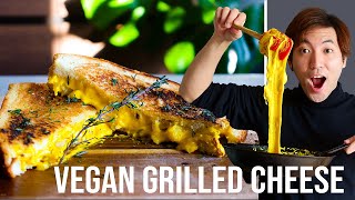 VEGAN GRILLED CHEESE | How to make VEGAN CHEESE that MELTS \u0026 STRETCHES