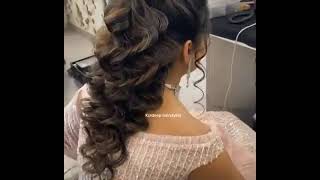 Engagement look/Reception look/ ponytail / beachwave/ kuldeep hairstylist