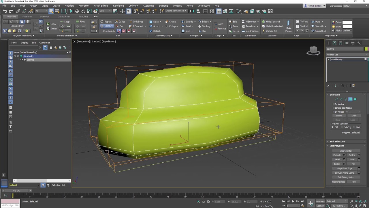 3ds Max Getting Started - Lesson 12 - Polygon Modeling Part 1 - YouTube