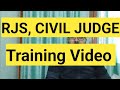 RJS, Civil Judge Training Video || Judge Training Video|| Rajasthan Judiciary