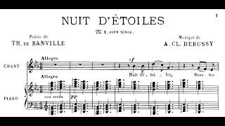 Nuit d’etoiles (E-flat Major), Claude Debussy, Piano Accompaniment.