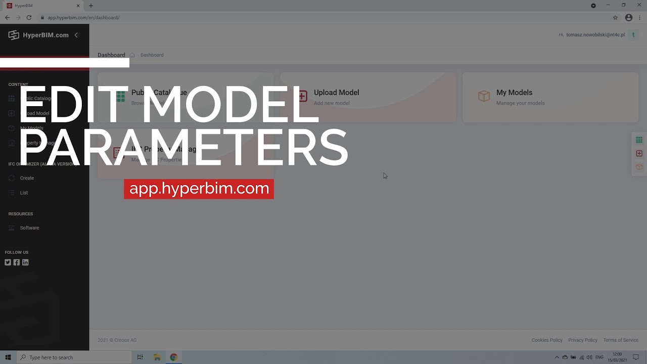 Hyperbim Edit Model Parameters Youtube