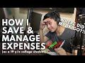 How to SAVE and MANAGE EXPENSES (as a 19 y/o college student) | The Boring Stuff 2