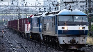 [貨物列車撮影記録]  EF210+EF210+HD300の三重連や夜の名古屋を駆け抜ける貨物列車など！