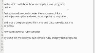How to compile a java program online