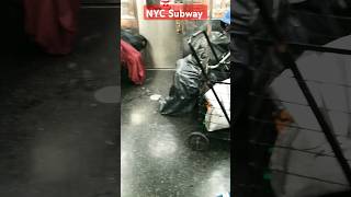 Midnight Subway 😣👀| #nycsubway   #homeless #youtubeshorts