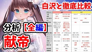 【放置少女】献帝と白沢を徹底比較して分かってきた献帝の最大の強みがこちら。（分析全編）